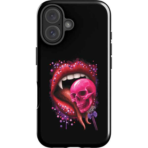 Vampire Skull Lollypop by Sarah Richter iPhone 16 Plus Impact Case